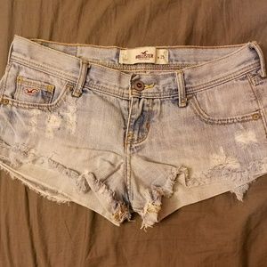 Hollister light wash denim shorts