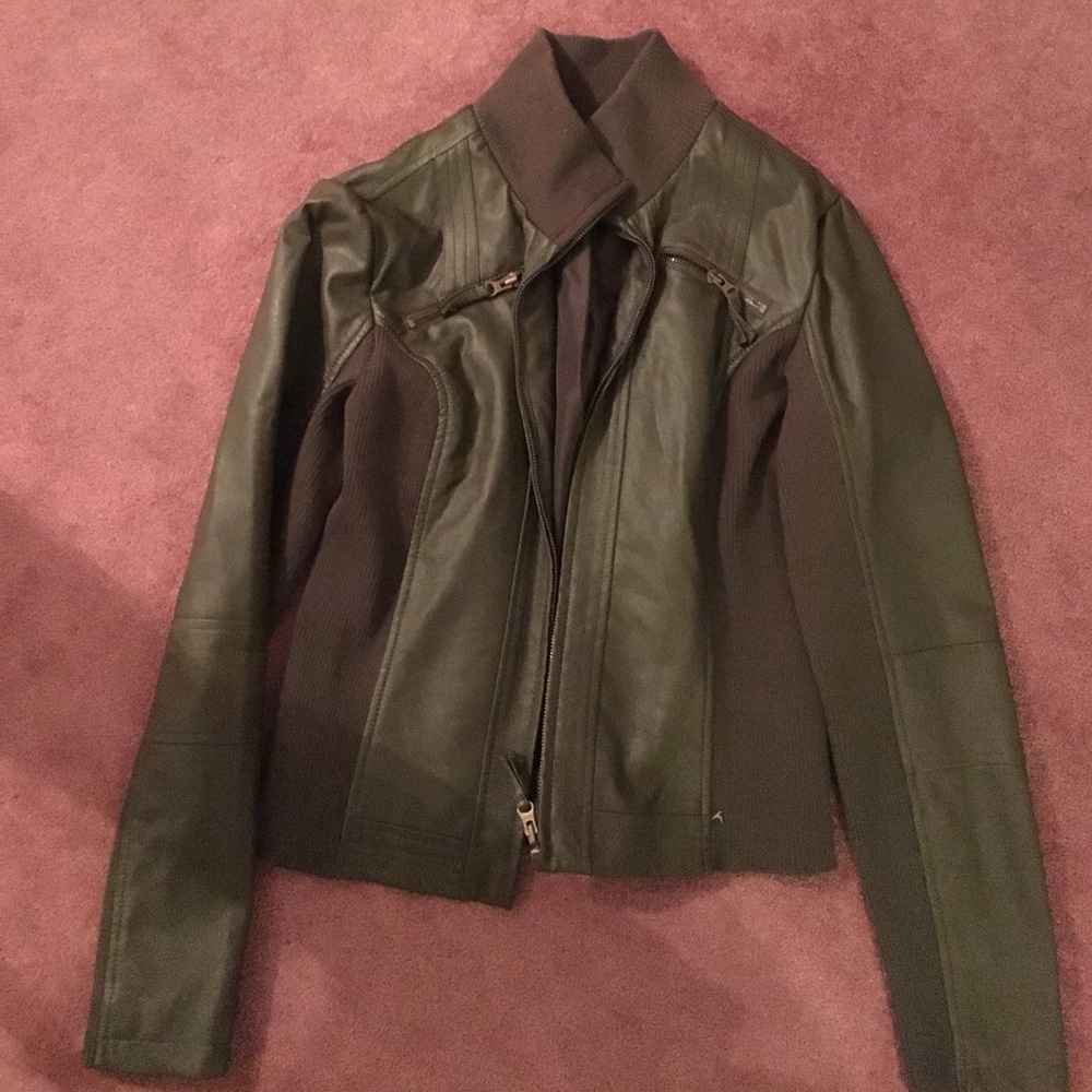 Faux leather jacket