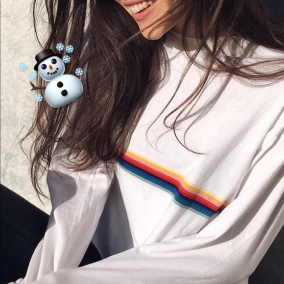 Brandy Melville Tops - Brandy Melville rainbow Acacia top