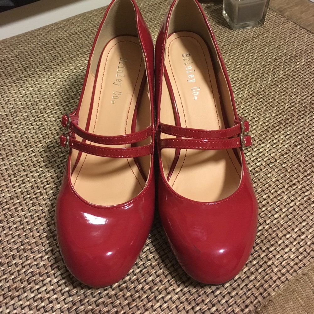 Red Mary Janes
