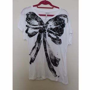 White Tee with Bow