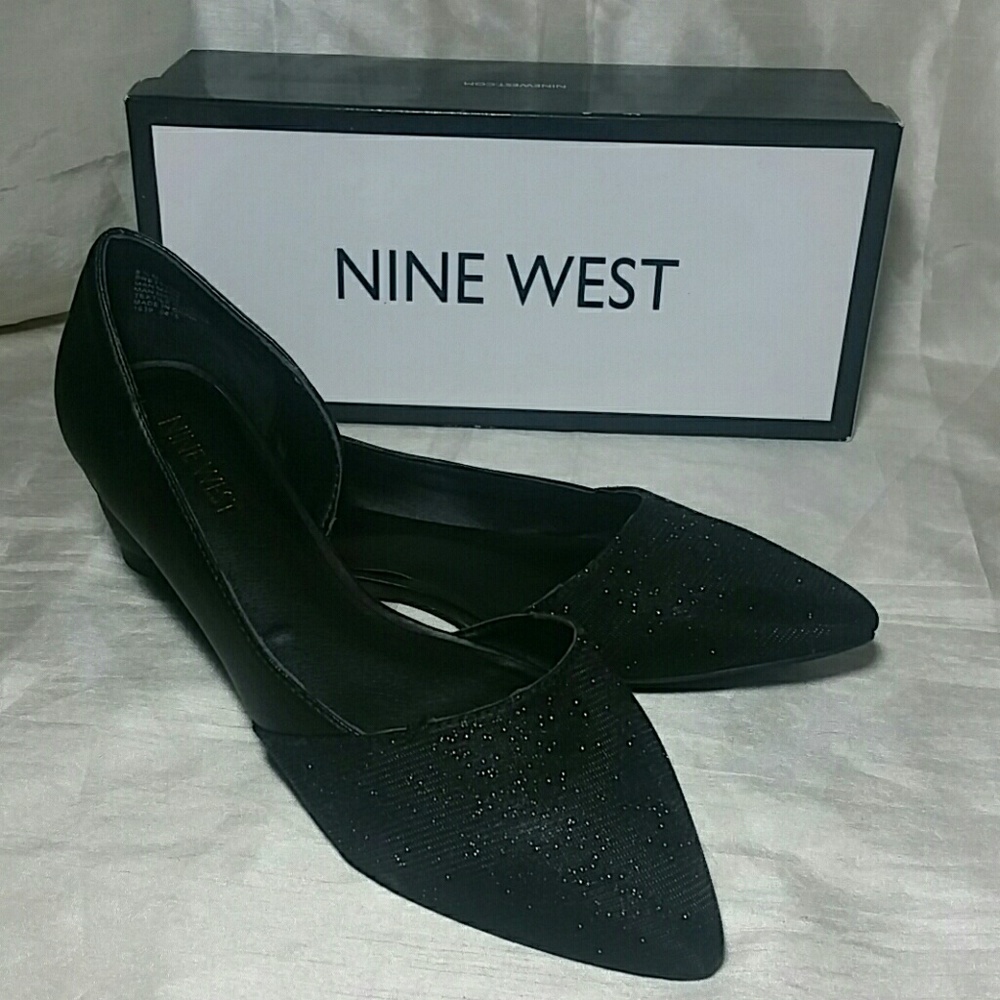 Nine West Flats Suttle Sparkles Sparkly 8.5 M New