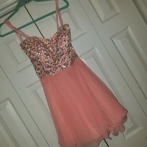 Coral prom dress