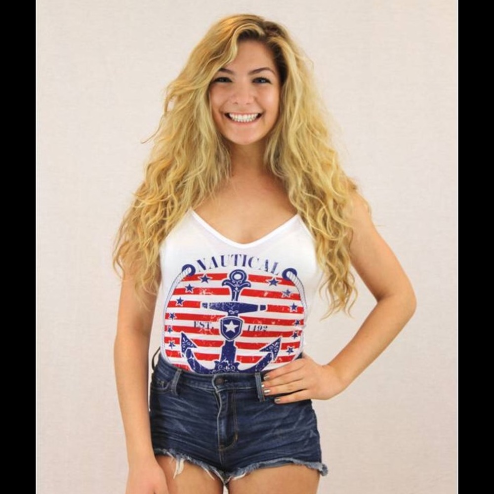 Nautical Red White and Blue bodysuit