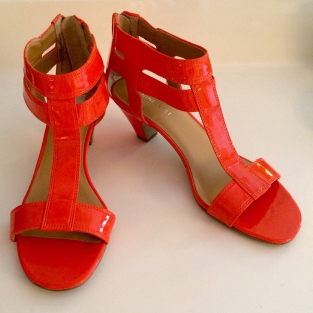 Orange Nine West Sandals