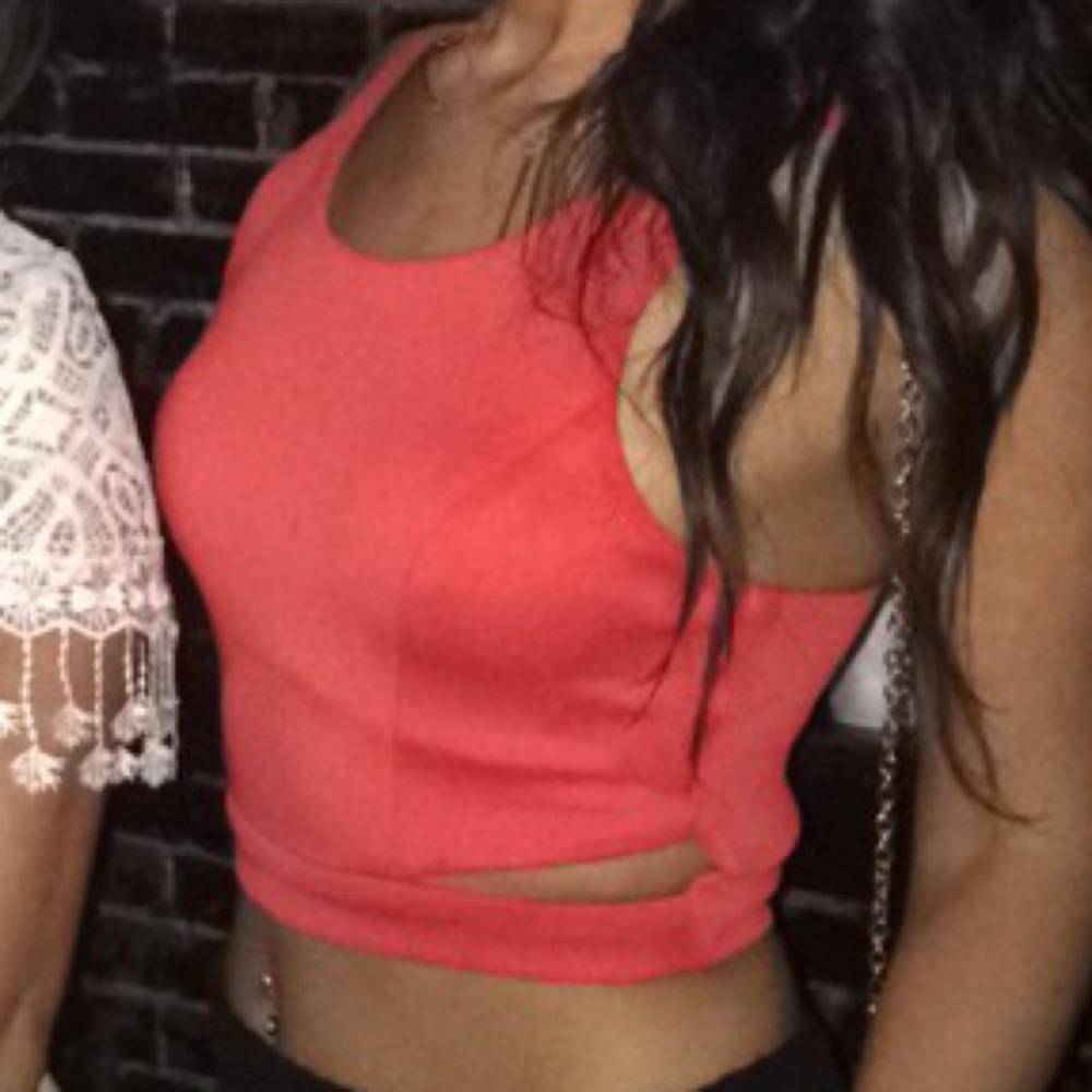 F21 crop top with zippered back.
