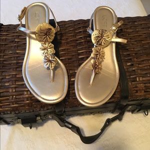 Loft Gold Wedge Sandal