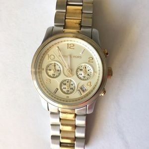 Classic Michael Kors Two Tone Chronograph Watch