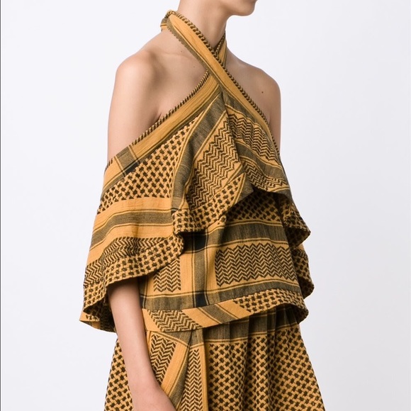 Cecelie Copenhagen tie-neck flounce top - Picture 2 of 6