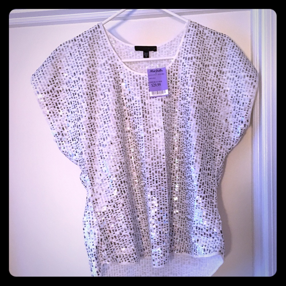 White sparkle shirt - never been worn!  Tags!