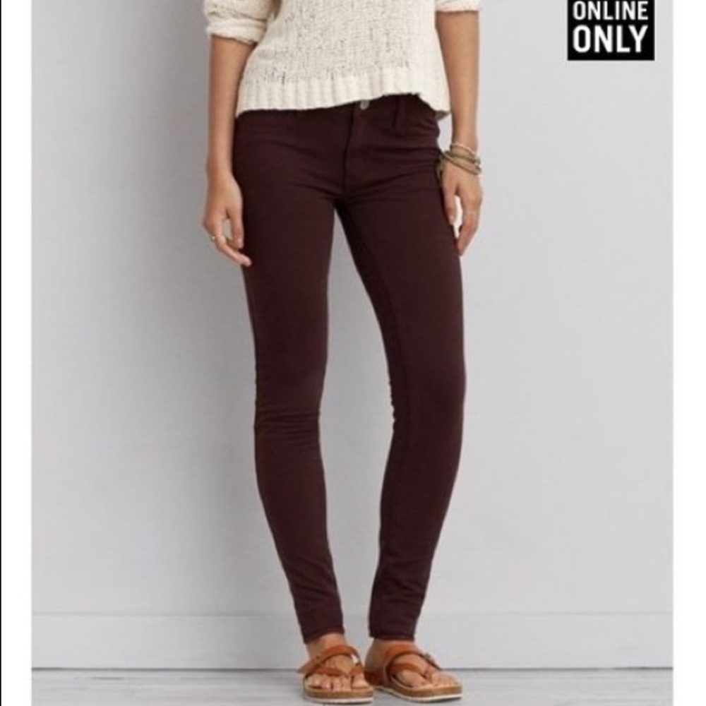 *SOLD* American Eagle Plum Corduroy Pants - Picture 1 of 3