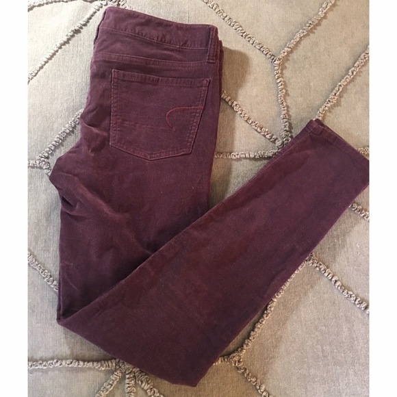 *SOLD* American Eagle Plum Corduroy Pants - Picture 2 of 3
