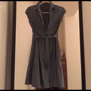 Chambray Flared Mini Shirt Dress Size 0