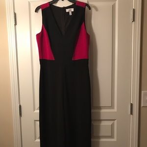 V neck Jumpsuit Pink & Black, Sz 12