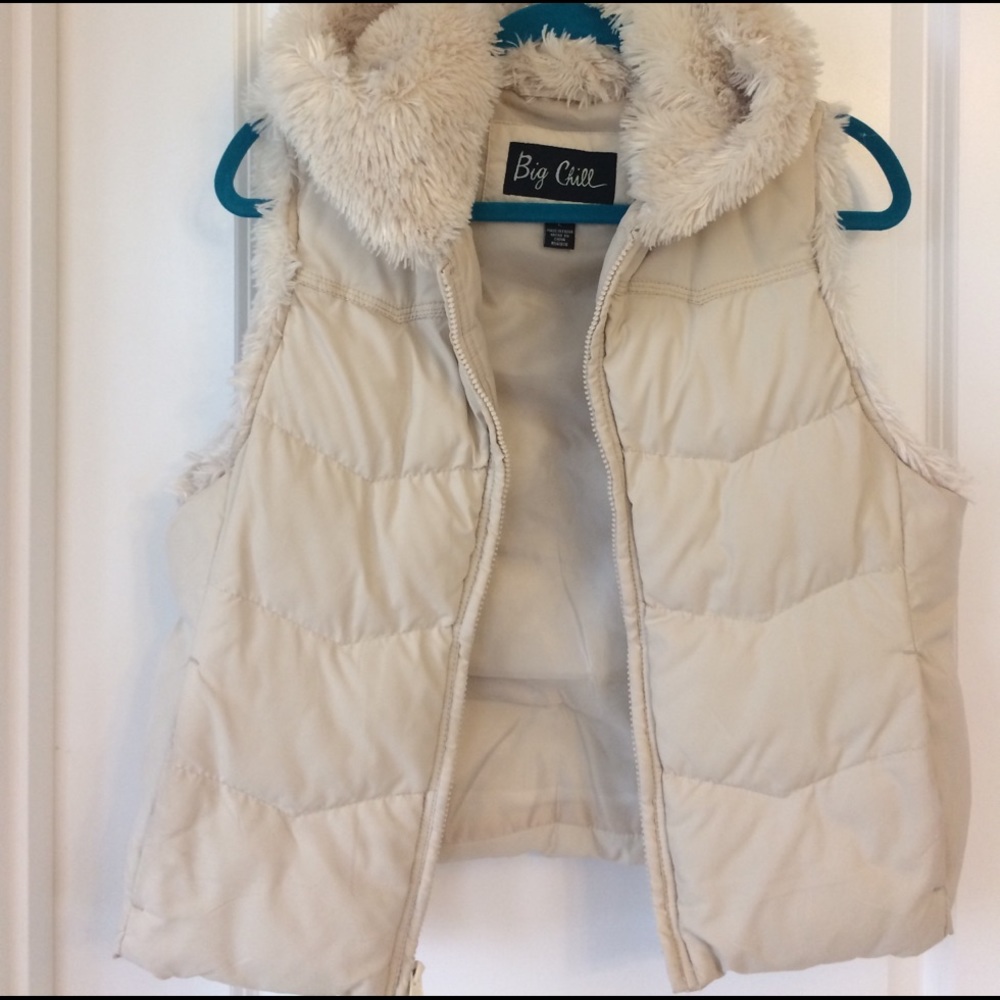 Beige Fur Vest
