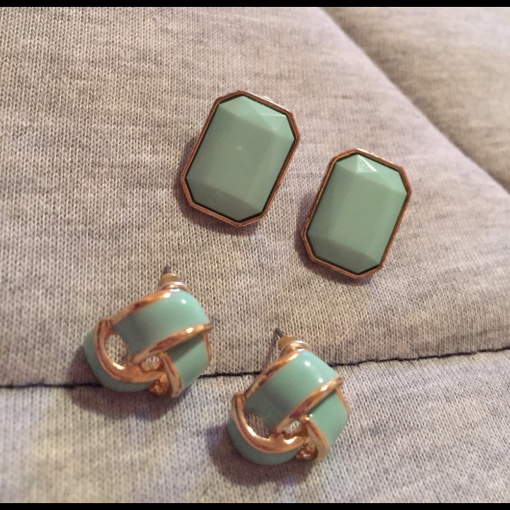 Teal earrings