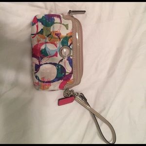 Rainbow Coach Wristlet