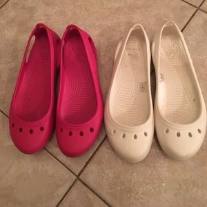 Crocs flats - two pairs