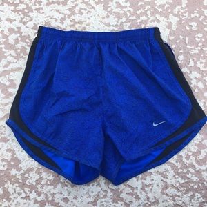Blue speckled Nike shorts
