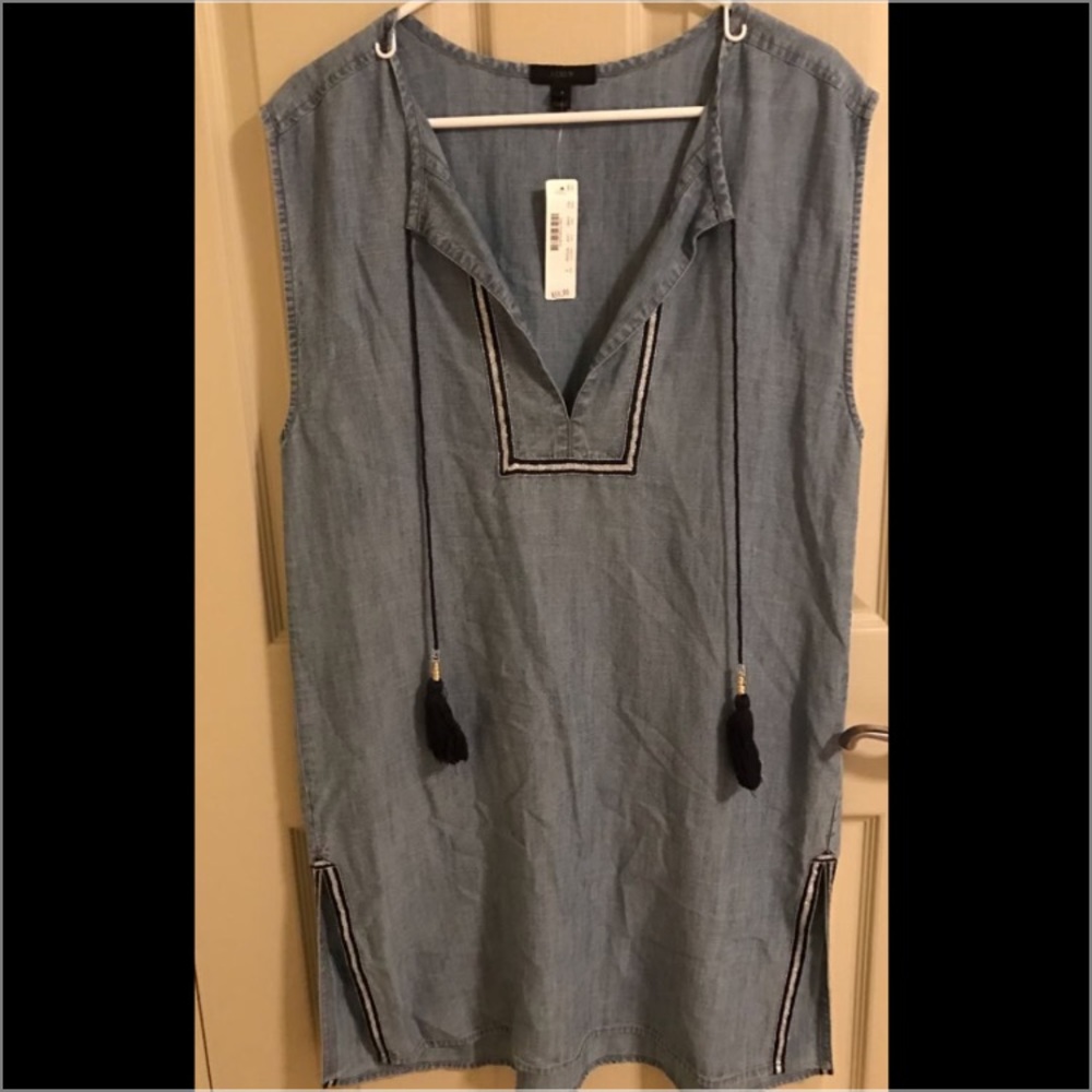 J CREW jean shift dress