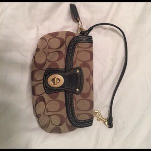 Brown and Black Wristlet