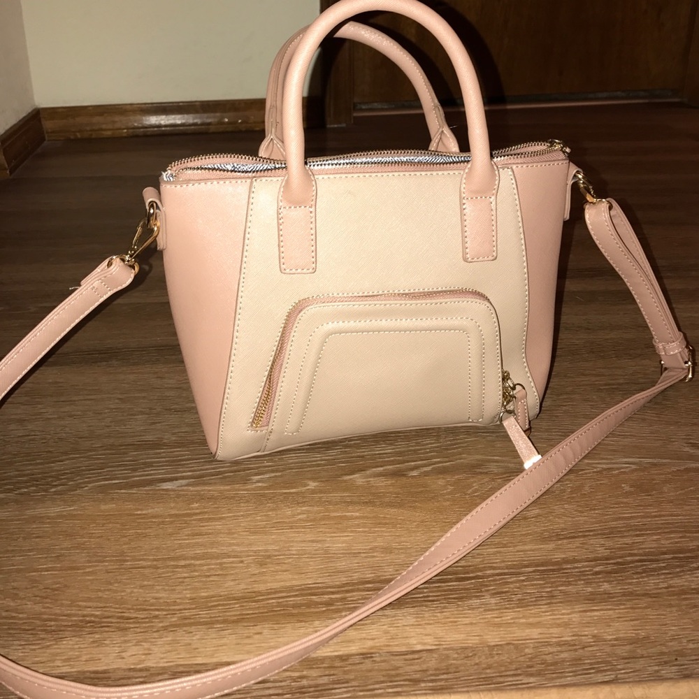 Pink and Tan Madison West purse