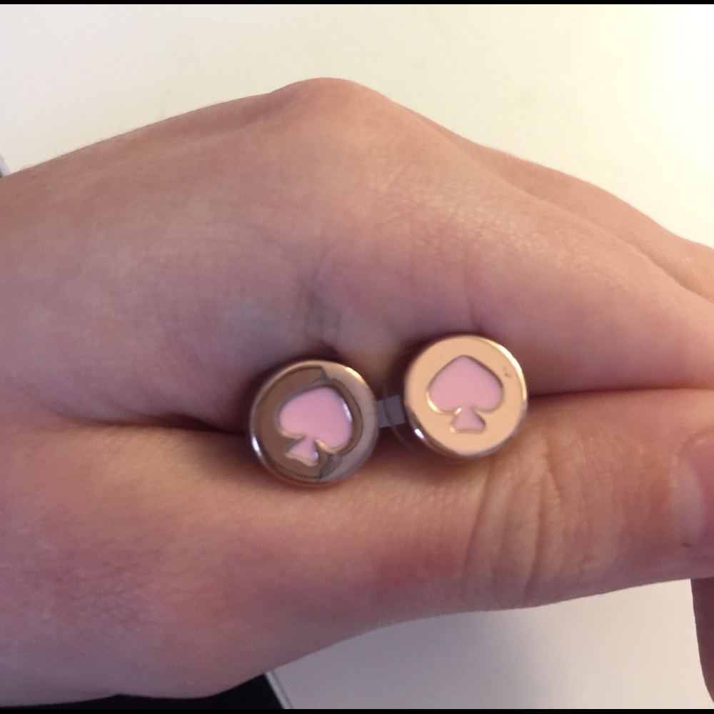 Kate Spade rose gold & blush pink earrings