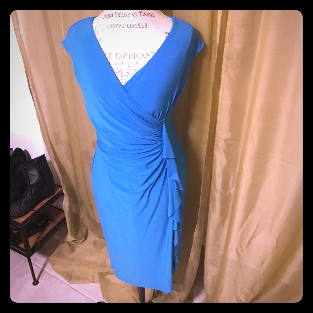 American Living Cap-Sleeve Ruffled dress