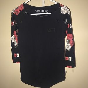 Floral baseball tee