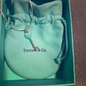 Tiffany - Key Heart Pendant In Turquoise.