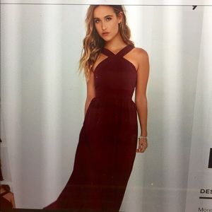 Lulu's crimson maxi dress