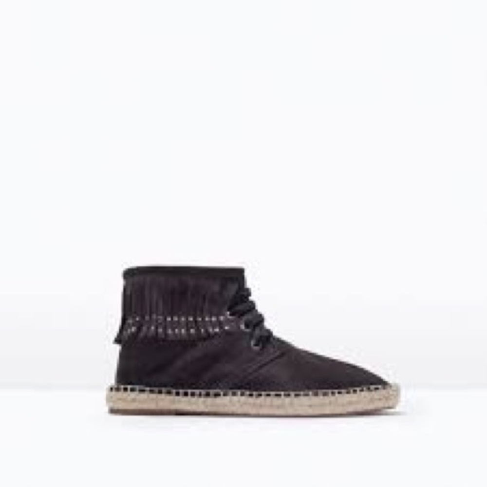 Zara suede fringe espadrilles - Picture 1 of 3