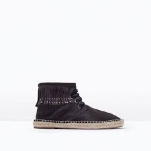 Zara Shoes - Zara suede fringe espadrilles