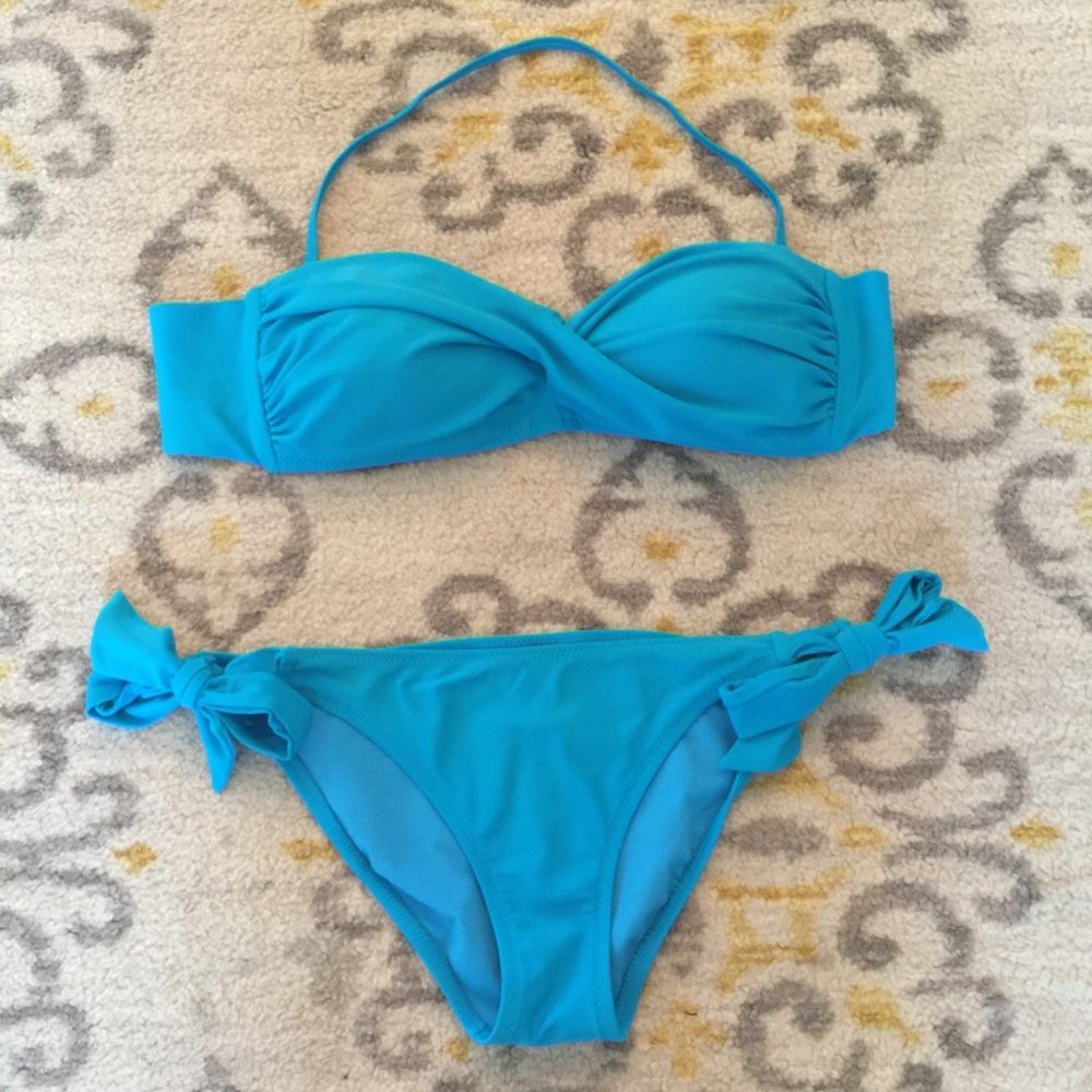 ABS Bandeau Teal Bikini!!