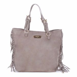 HOUR SALE✨BCBG Paris Large Grey Fringe Tote