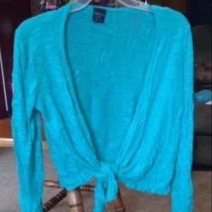 Teal cardigan