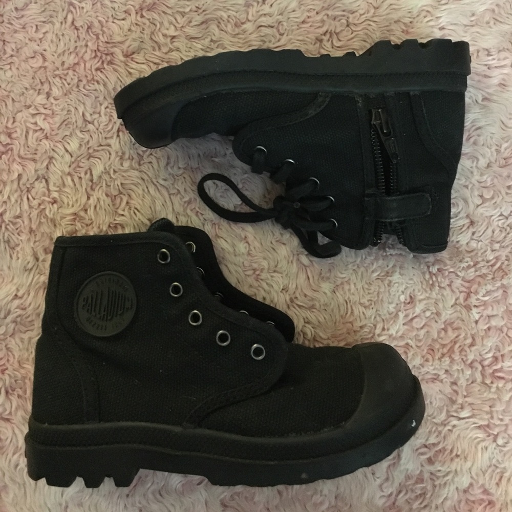 Palladium. Size 9. Black toddler boots.