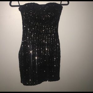 Black. Sequin dress