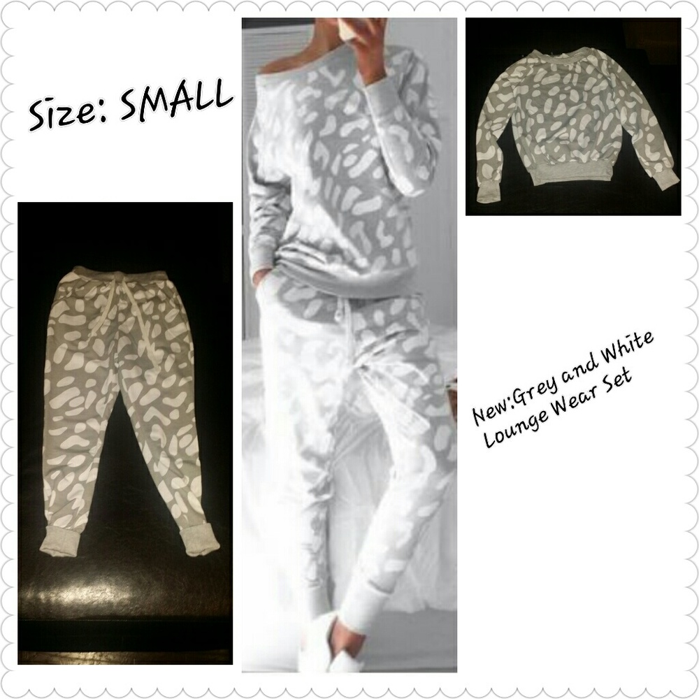 New Grey and white Lounge wear set