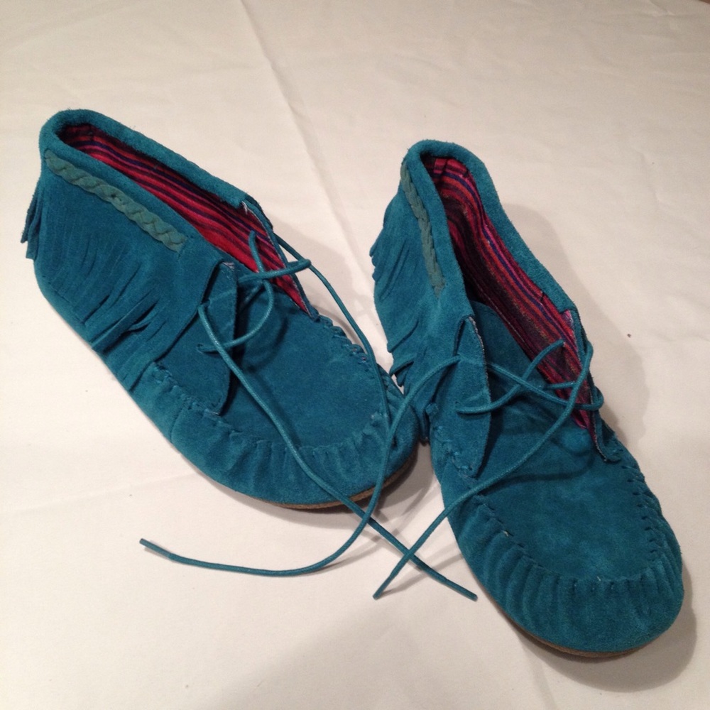 Turquoise Moccasins