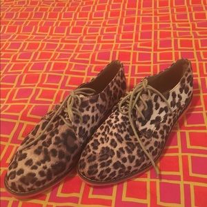 Cheetah print loafers