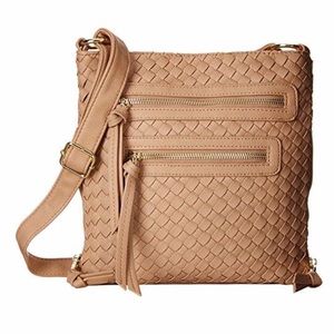 Steve Madden Nude Woven Crossbody