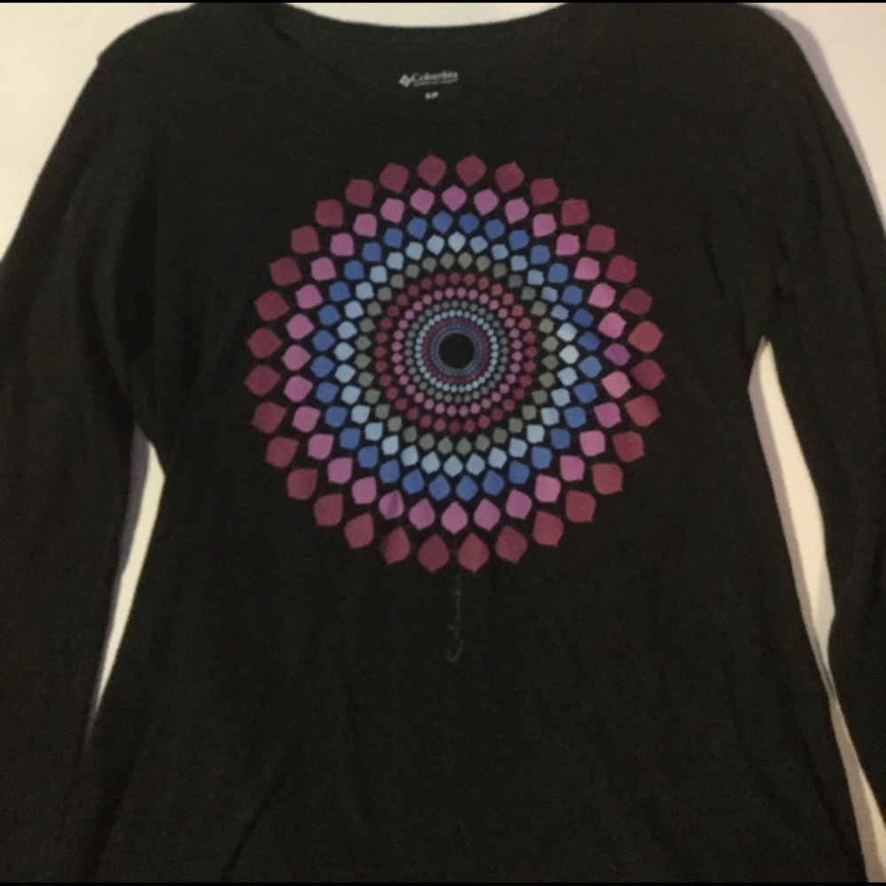 Columbia gray long sleeve patterned shirt