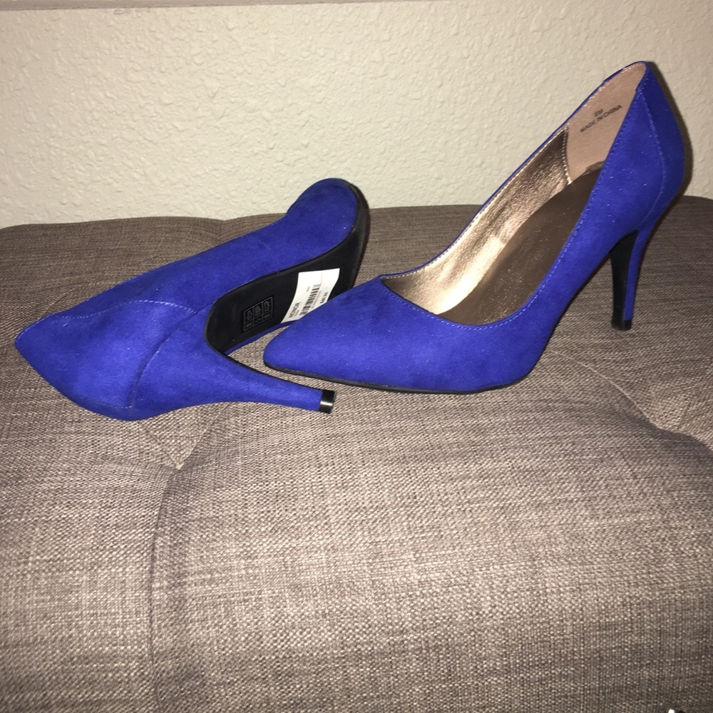 NWTO-Cobalt Blue, Suede Heels, Size 8,Final Sale $
