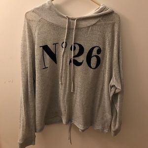 Fine-Knit Hooded Top