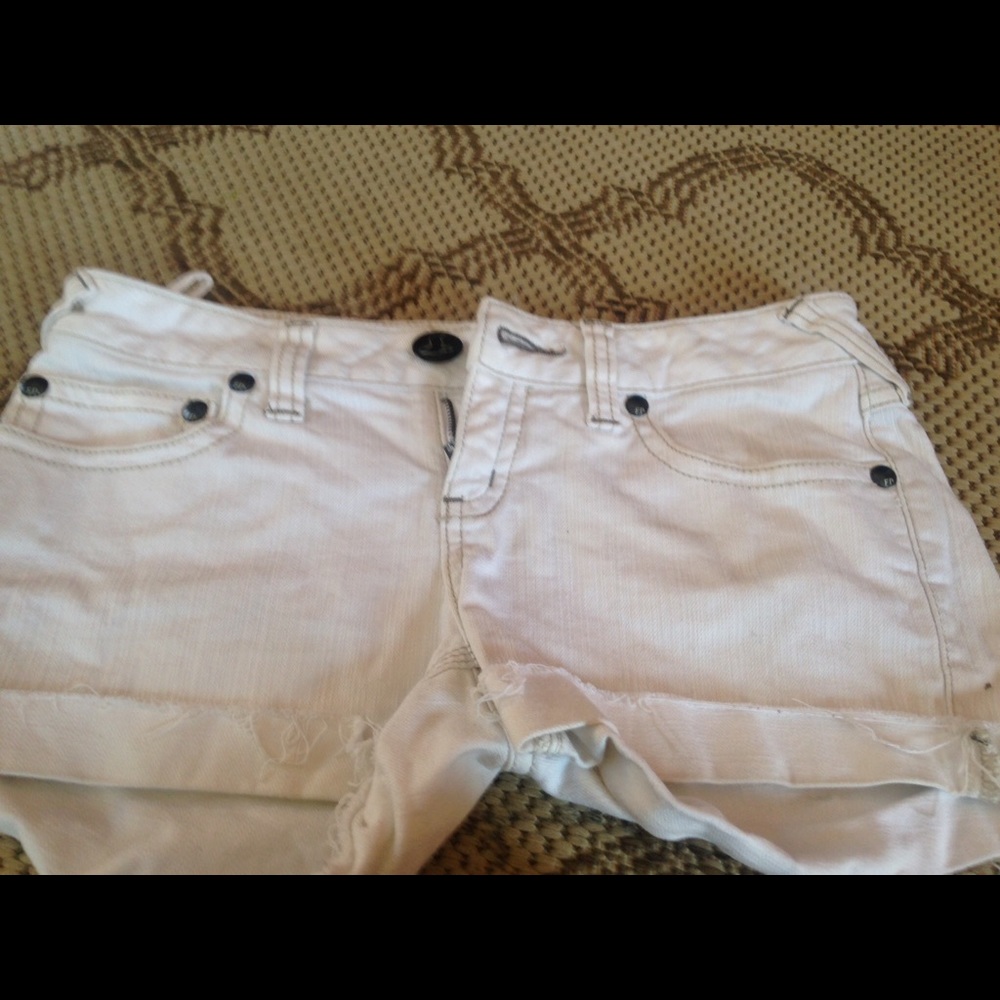 Free People white Jean shorts