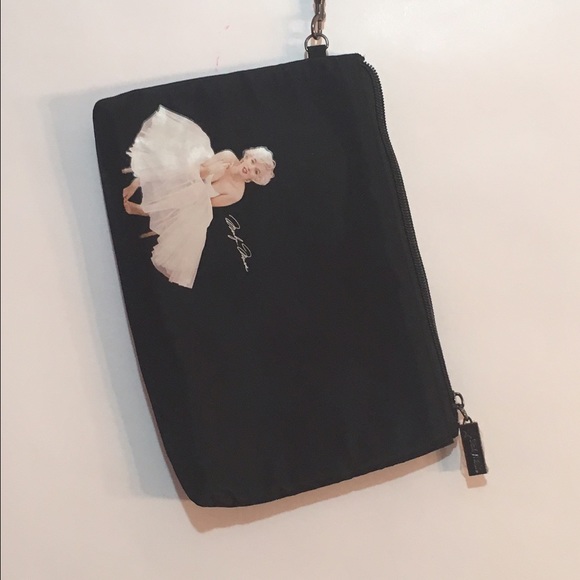 Cute Small Black Marilyn Monroe Wristlet - Picture 2 of 4