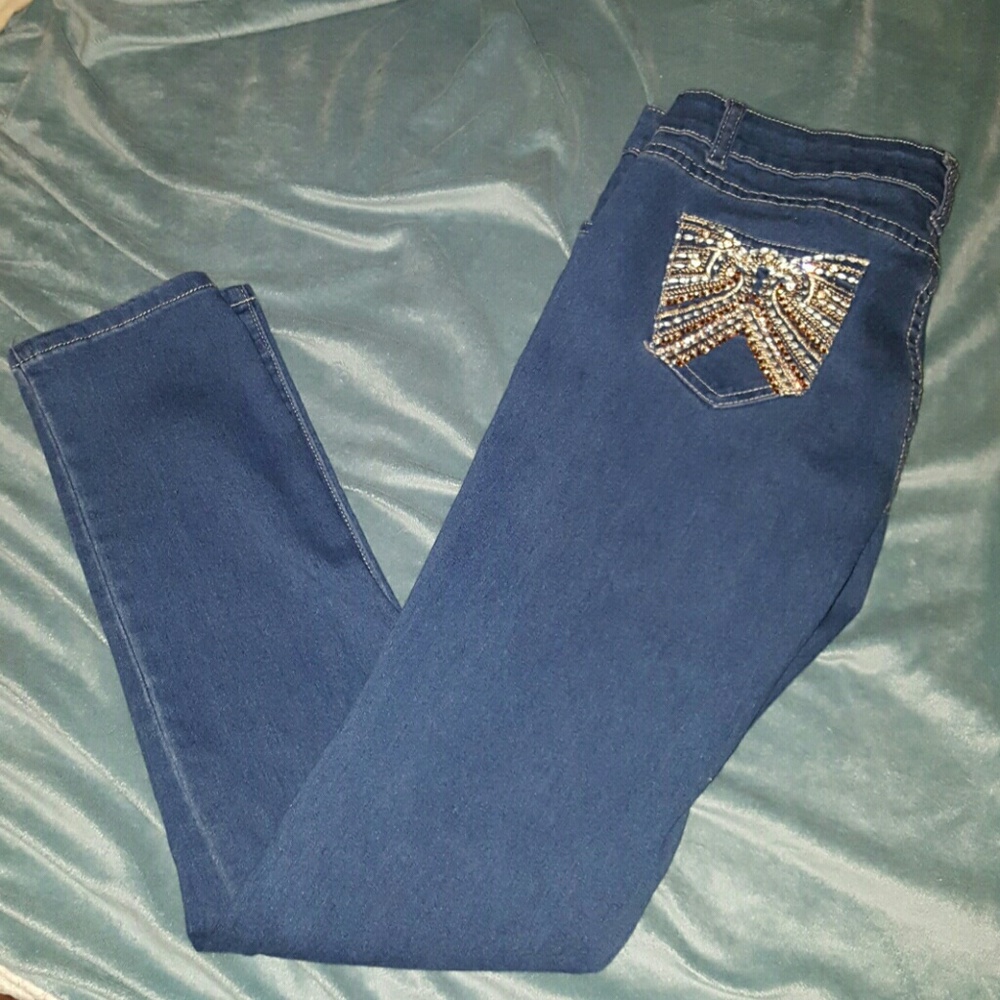 BLING JEANS SKINNY NEW SIZE 11W/29L