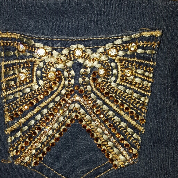 BLING JEANS SKINNY NEW SIZE 11W/29L - Picture 2 of 4