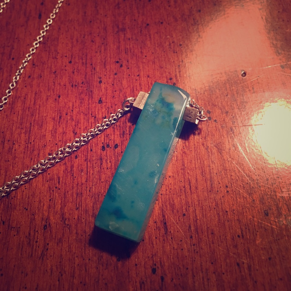 Long stone necklace